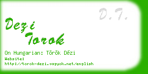 dezi torok business card